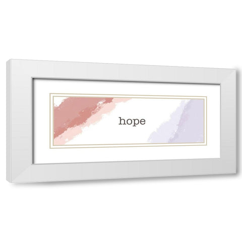 Desert Hope White Modern Wood Framed Art Print with Double Matting by Hogan, Melody