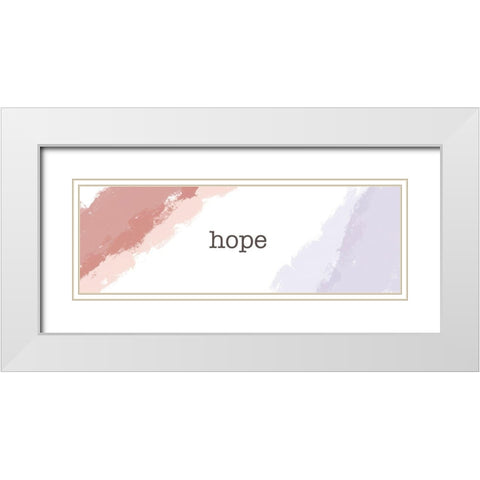 Desert Hope White Modern Wood Framed Art Print with Double Matting by Hogan, Melody