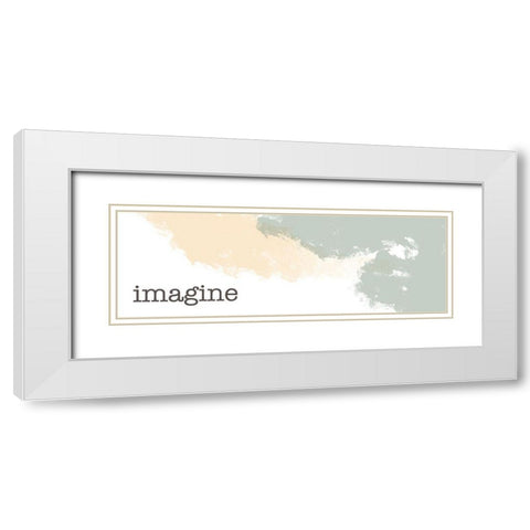 Desert Imagine White Modern Wood Framed Art Print with Double Matting by Hogan, Melody
