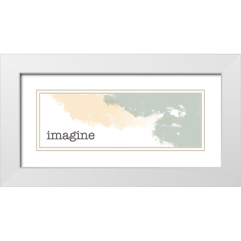 Desert Imagine White Modern Wood Framed Art Print with Double Matting by Hogan, Melody