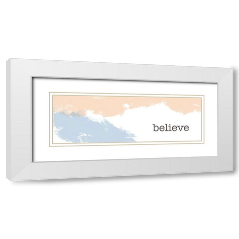 Desert Believe White Modern Wood Framed Art Print with Double Matting by Hogan, Melody