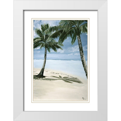 Solitude Paradise 1 White Modern Wood Framed Art Print with Double Matting by Hogan, Melody