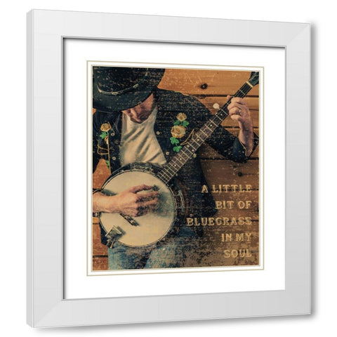 Grunge Musicians 2 White Modern Wood Framed Art Print with Double Matting by Hogan, Melody