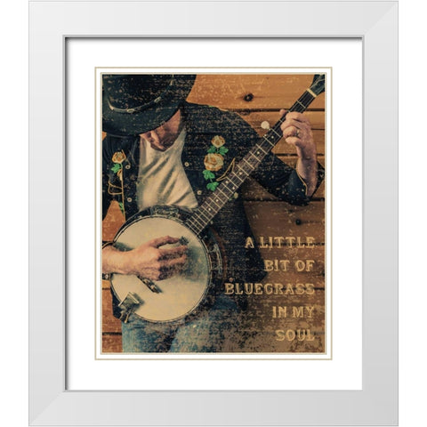 Grunge Musicians 2 White Modern Wood Framed Art Print with Double Matting by Hogan, Melody