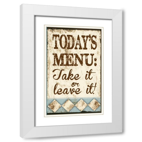 Take It or Leave It White Modern Wood Framed Art Print with Double Matting by Hogan, Melody