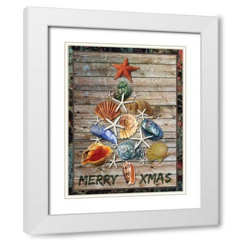 Merry Coastal 1 White Modern Wood Framed Art Print with Double Matting by Hogan, Melody