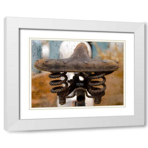 Saddle Up White Modern Wood Framed Art Print with Double Matting by Hogan, Melody