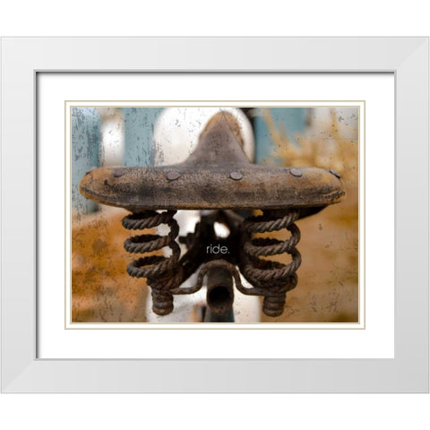 Saddle Up White Modern Wood Framed Art Print with Double Matting by Hogan, Melody