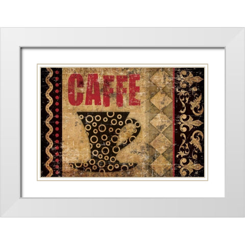 Caffe Fabuloso 2 White Modern Wood Framed Art Print with Double Matting by Hogan, Melody
