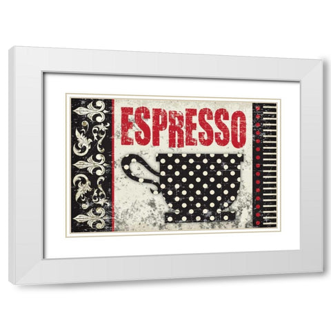 Expresso Buenisimo 3 White Modern Wood Framed Art Print with Double Matting by Hogan, Melody