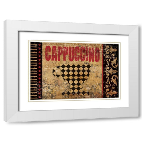 Cappuccino Fantastico 2 White Modern Wood Framed Art Print with Double Matting by Hogan, Melody