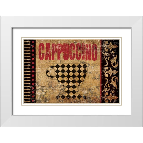 Cappuccino Fantastico 2 White Modern Wood Framed Art Print with Double Matting by Hogan, Melody