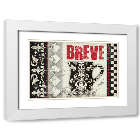 Breve Delicioso 3 White Modern Wood Framed Art Print with Double Matting by Hogan, Melody