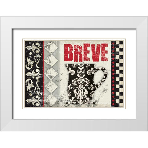 Breve Delicioso 3 White Modern Wood Framed Art Print with Double Matting by Hogan, Melody