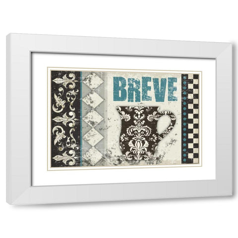 Breve Delicioso White Modern Wood Framed Art Print with Double Matting by Hogan, Melody