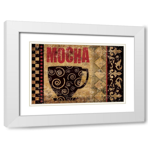 Mocha Chocolat 2 White Modern Wood Framed Art Print with Double Matting by Hogan, Melody