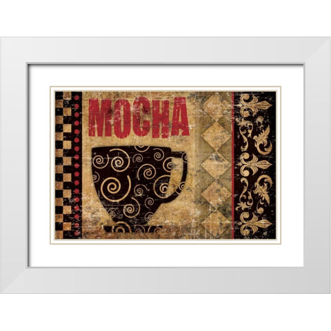 Mocha Chocolat 2 White Modern Wood Framed Art Print with Double Matting by Hogan, Melody