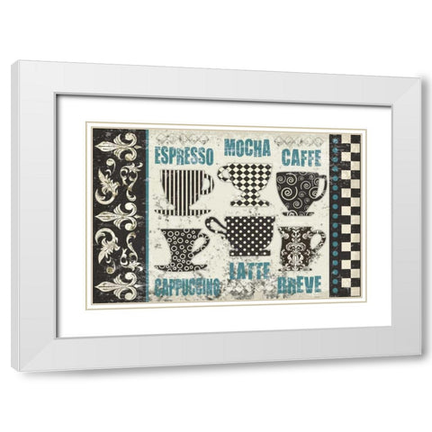 Caffeinated Choices 2 White Modern Wood Framed Art Print with Double Matting by Hogan, Melody