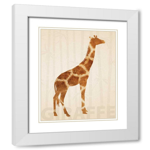 Safari Skins 1 White Modern Wood Framed Art Print with Double Matting by Hogan, Melody