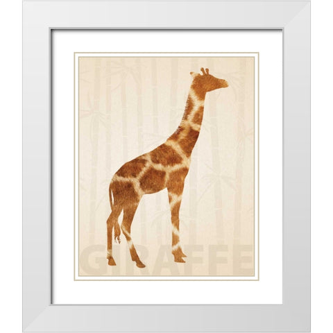 Safari Skins 1 White Modern Wood Framed Art Print with Double Matting by Hogan, Melody