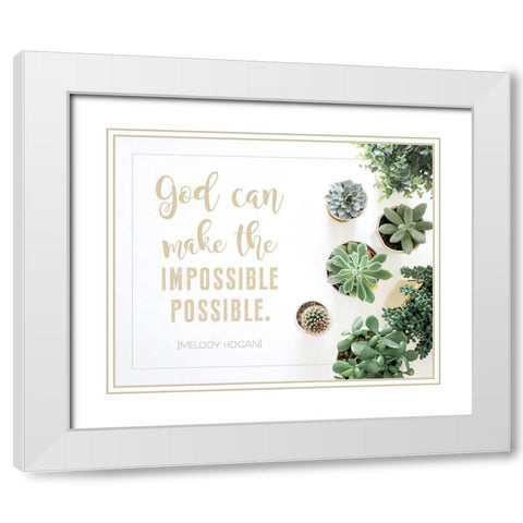 Impossible Possible White Modern Wood Framed Art Print with Double Matting by Hogan, Melody
