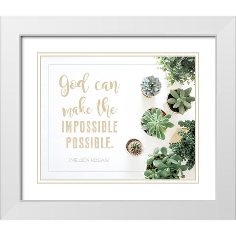 Impossible Possible White Modern Wood Framed Art Print with Double Matting by Hogan, Melody