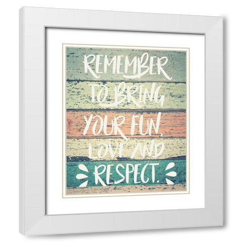 Love and Respect White Modern Wood Framed Art Print with Double Matting by Hogan, Melody