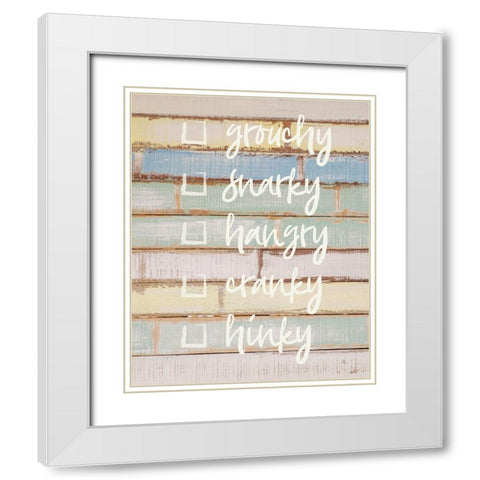 Funny Family 2 White Modern Wood Framed Art Print with Double Matting by Hogan, Melody