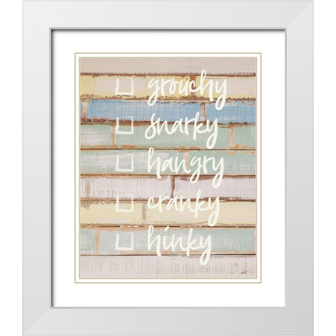 Funny Family 2 White Modern Wood Framed Art Print with Double Matting by Hogan, Melody