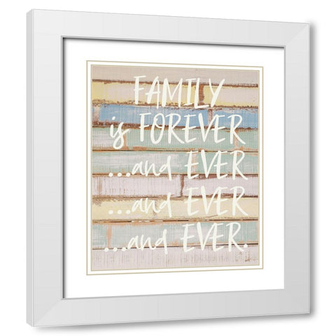 Funny Family 3 White Modern Wood Framed Art Print with Double Matting by Hogan, Melody