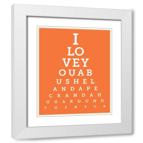 Colorful Eye Chart 3 White Modern Wood Framed Art Print with Double Matting by Hogan, Melody