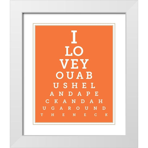 Colorful Eye Chart 3 White Modern Wood Framed Art Print with Double Matting by Hogan, Melody