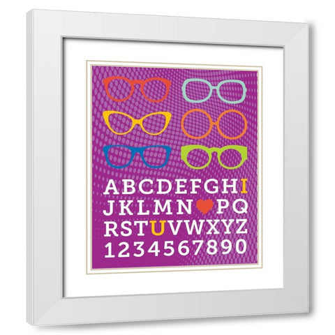 Serious Reading 4 White Modern Wood Framed Art Print with Double Matting by Hogan, Melody