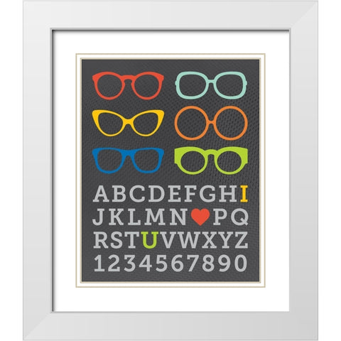 Serious Reading 6 White Modern Wood Framed Art Print with Double Matting by Hogan, Melody