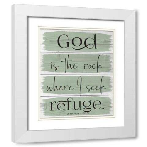 God Wood Panels Color 1 White Modern Wood Framed Art Print with Double Matting by Hogan, Melody