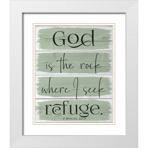 God Wood Panels Color 1 White Modern Wood Framed Art Print with Double Matting by Hogan, Melody