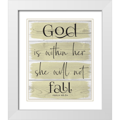 God Wood Panels 2 White Modern Wood Framed Art Print with Double Matting by Hogan, Melody
