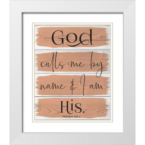 God Wood Panels 3 White Modern Wood Framed Art Print with Double Matting by Hogan, Melody