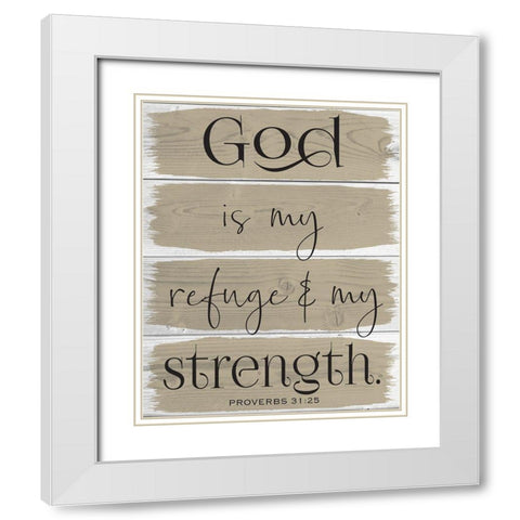 God Wood Panels 4 White Modern Wood Framed Art Print with Double Matting by Hogan, Melody