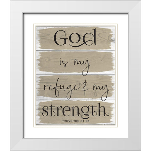 God Wood Panels 4 White Modern Wood Framed Art Print with Double Matting by Hogan, Melody