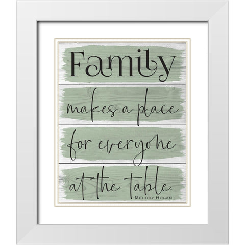 Life Wood Panels  Color 1 White Modern Wood Framed Art Print with Double Matting by Hogan, Melody