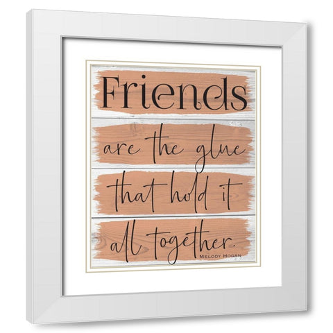 Life Wood Panels  Color 3 White Modern Wood Framed Art Print with Double Matting by Hogan, Melody