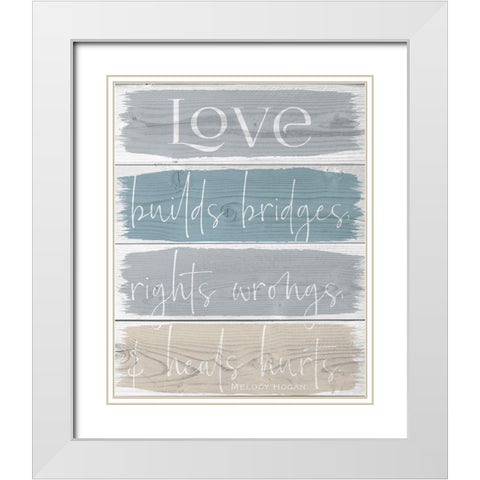 Spring Bridges 1 White Modern Wood Framed Art Print with Double Matting by Hogan, Melody