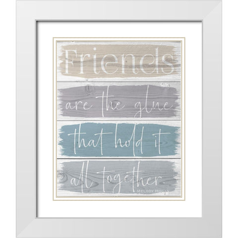 Spring Friends 1 White Modern Wood Framed Art Print with Double Matting by Hogan, Melody