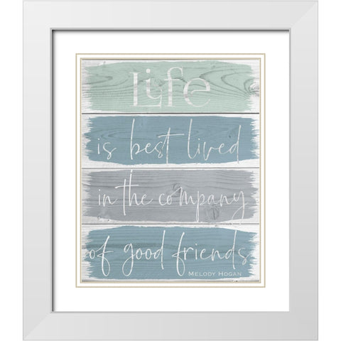 Life Spring Wood 1 White Modern Wood Framed Art Print with Double Matting by Hogan, Melody