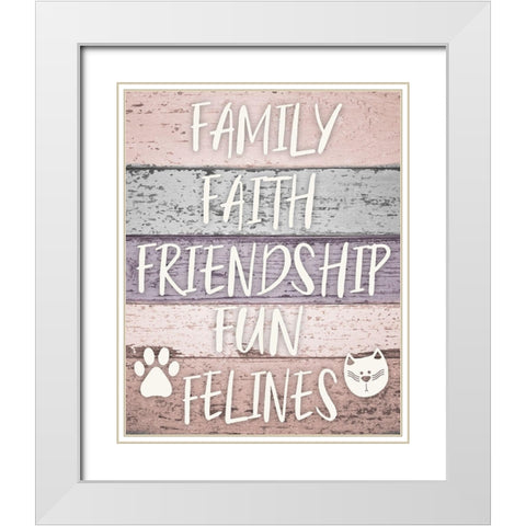 Color Wood Signs White Modern Wood Framed Art Print with Double Matting by Hogan, Melody