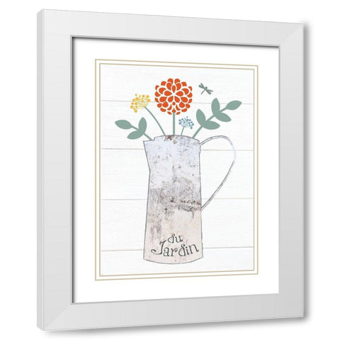 Pitcher Botanicals Primary 2 White Modern Wood Framed Art Print with Double Matting by Hogan, Melody
