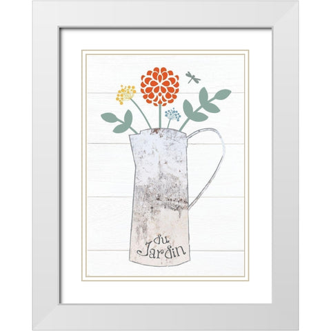 Pitcher Botanicals Primary 2 White Modern Wood Framed Art Print with Double Matting by Hogan, Melody