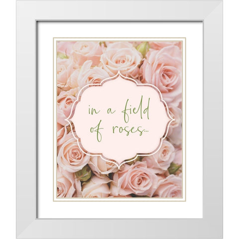 Baby Floral 5 White Modern Wood Framed Art Print with Double Matting by Hogan, Melody