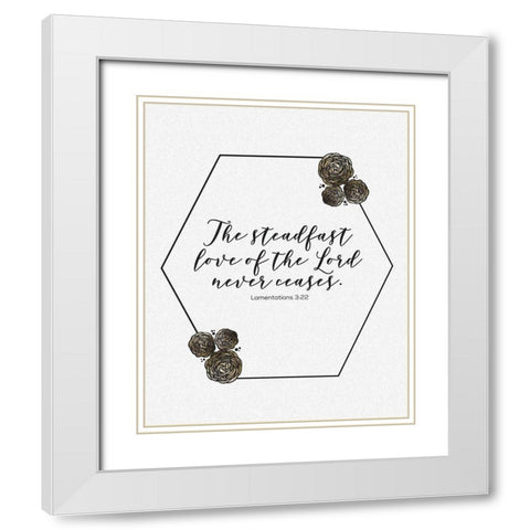 Gold Foil Steadfast 2 White Modern Wood Framed Art Print with Double Matting by Hogan, Melody